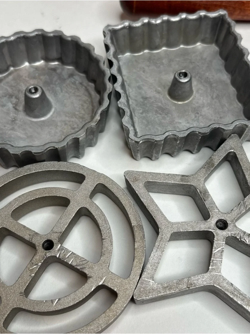 Vintage Nordic Ware Double Rosette & Timbale Iron - Aluminum Baking Molds
